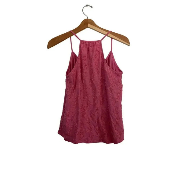 Anthropologie Women's Textured Pink Cami Spaghetti Strap Tank Top Size XS - Picture 6 of 6